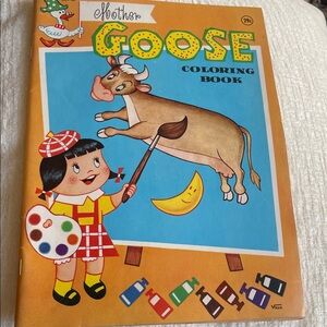 Vintage 1975 Mother Goose Coloring Book Unused New Old Stock